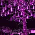 Purple Meteor Shower Lights for Halloween Christmas Decor Yard Outside
