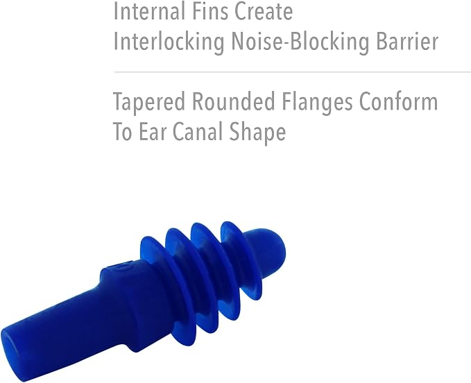 Howard Leight Airsoft Flanged Reusable Earplugs, 100-Pairs (DPAS-1)