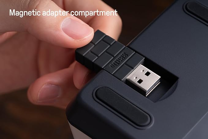 8Bitdo 18 Keys Retro Mechanical Numpad, Supports PC Numpad & Standard Calculator Mode, Hot-swappable, PC Calculator Shortcut Button, Bluetooth/2.4G/Wired Numpad for Windows and Android - N Edition