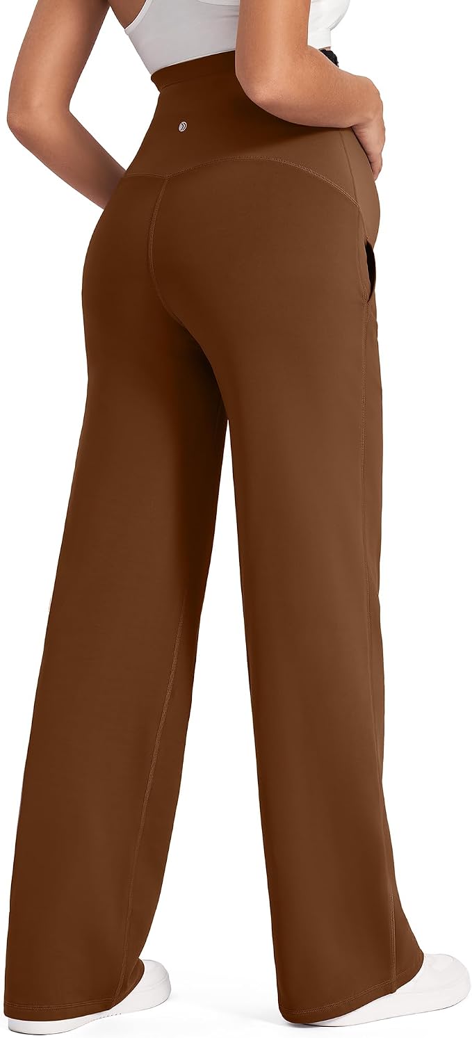 G4Free Fleece Lined Maternity Yoga Pants Winter Pregnancy Work Trousers