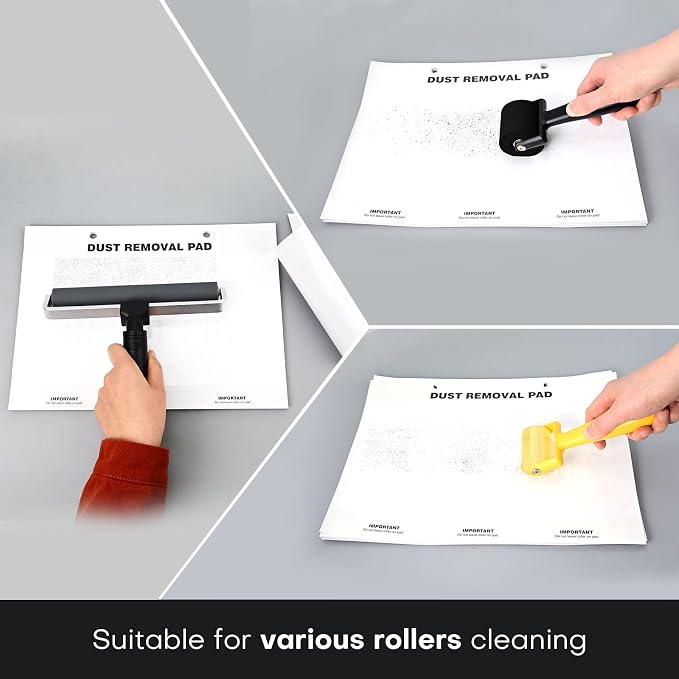 NEWISHTOOL Cleanroom Dust Removal Pad Self Sticky Paper - 60 Sheets | Dirt Lint Free Paper, Safe Collector Tool, Anti-Static Roller Cleaning Mat, No Adhesive Residue, for Electronics Industry