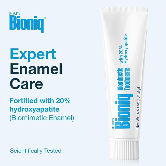 Bioniq Classic 20% Hydroxyapatite Toothpaste 4.63 Oz | bioHAP and Fluoride Free Toothpaste for Daily Use, Clinically Tested, Expert for Enamel and Gum Care, 4.63 Oz 1 Pack