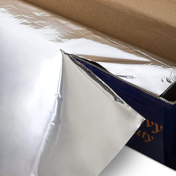 (6 Count) 12"x1000 Standard Aluminum Kitchen Foil Rolls for Food, Aluminum Foil Roll Food Safe Foil Wrap