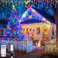 JMEXSUSS Color Changing Icicle Lights for Outside, 11 Modes 400 LED