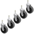 RILIDRI Replcament Casters for Brute Trash Bin Dolly Set of 5, 3-Inch Trash Can Dolly Replacement Wheels - 375LBs per Set