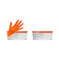 GLOVEWORKS Orange Nitrile Work Gloves, 8 Mil Disposable Heavy Duty, Raised Diamond Grip Mechanic Glove, Large 2 Cases of 1000