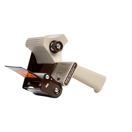 3M Scotch H183 Industrial Packing Tape Dispenser for 3" Tape - Lightweight and Portable for Commercial Packaging, Shipping, Moving, Carton and Box Sealing