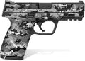 Textured Vinyl Decal Skin Kit for Smith & Wesson M&P M2.0 9mm/.40 4" Compact (Digital Camo - Black & White)