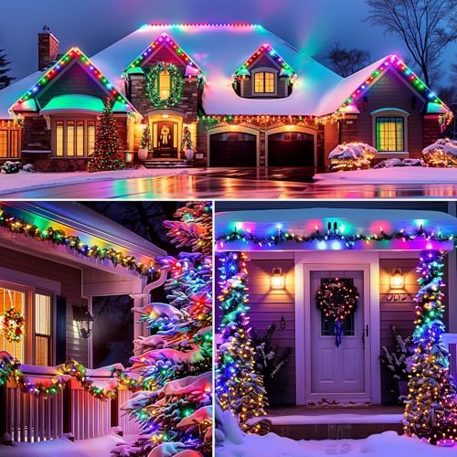 Minetom C9 Christmas Lights Outdoor Multicolor, 50FT 50 Bulbs String Lights