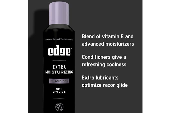 Edge Extra Moisturizing Shave Gel with Vitamin E, Shave Gel For Men That Moisturizes, Protects and Soothes To Help Reduce Skin Irritation, 7 oz, (7 Pack)