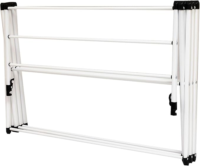 Honey-Can-Do 3-Tier Oversized Clothes Drying Rack, 31" Wide, No Assembly | Oversized 31" x 42" rack with 26 ft of drying space for bedding and large loads. Sturdy metal frame folds flat fast.