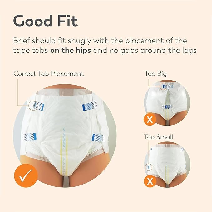 Tranquility Bariatric Disposable Briefs 4X-Large with AIR-Plus Fully Breathable Fabric for Skin Dryness & Integrity, High Waistline, Latex-Free, 34oz Capacity, 32ct Case