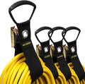 DC Cargo Mall Extension Cord Organizer E-Track Accessories for (Pack of 4) – Keep Cords, Cables, Hoses, Etrack Accessories Organized On E-Track - 17” Hook & Loop Closure Keeps Cables Secure