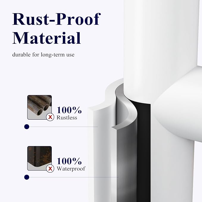 Kitsure Toilet Paper Holder Free Standing – Rustproof Metal Toilet Paper Stand for 4 Rolls with Anti-Slip Base and Shelf for Phone & Small Items, Bathroom Organizers and Storage, Medium, White