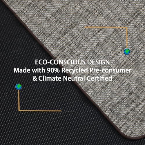 Chair Mat for Hardwood & Tile Floor, 47" x 52" Heavy Duty Office Chair Mat for Rolling Chairs, Anti Slip, Non-Curve, Floor Protector for Home Office, Heathered Gray