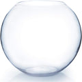 WGV Large Bowl Glass Vase, Diameter 19", Height 16", (Multiple Sizes Choices) Clear Huge Round Bubble Vase Jar, Floral Planter Terrarium for Wedding Event Home Decor, 1 Piece (VBW1916)