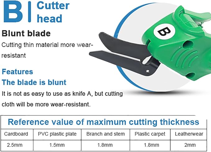 MXBAOHENG Blunt Blade Cutting Head for Wbt-2 Fabric Electric Scissors Cloth Cutter (Model B)