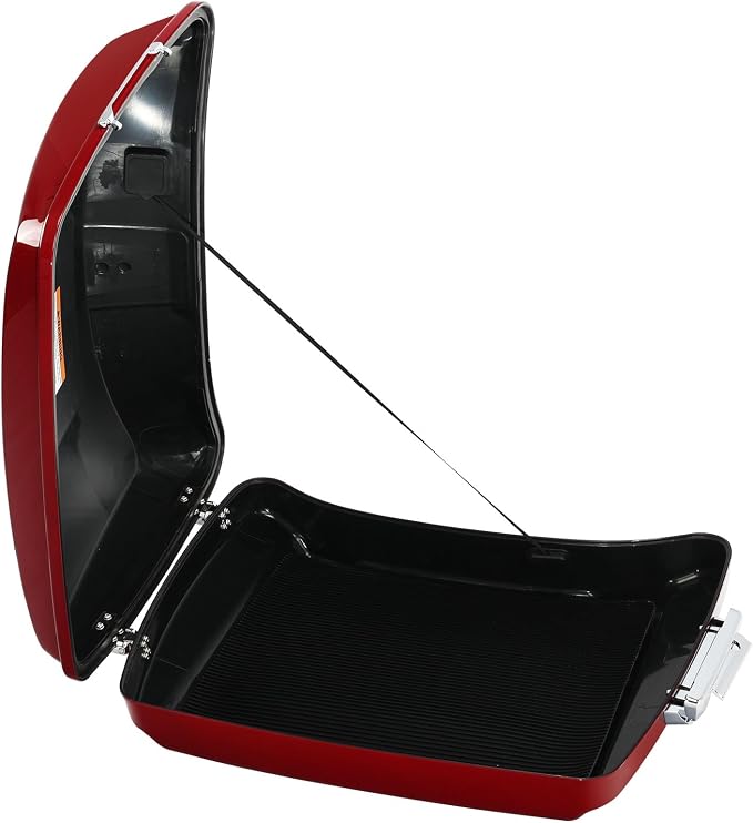 5.5" Razor Motorcycle Trunk W/Latch Key Fit For Harley 2014-2025 Touring CVO Road King Street Glide Electra Glide Ultra Limited Pack Starfire Black/Atomic Red
