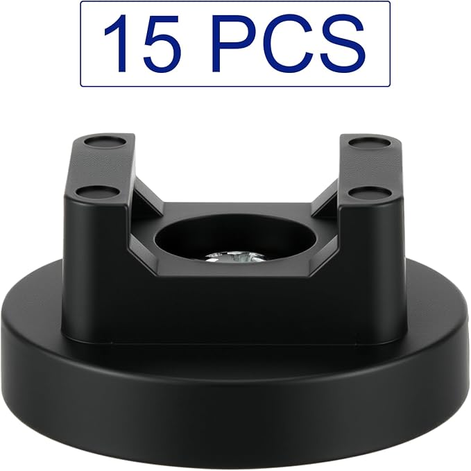 Yookeer Magnetic Zip Tie Mount Base Black Magnetic Cable Clips Wire Holder Multipurpose Cable Ties Management Base Electrical Supplies for Wire