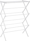 Amazon Basics Foldable Portable Clothes Drying Rack for Indoor Air Drying, Collapsible Design, 14.5" D x 29.5" W x 41.8" H, White