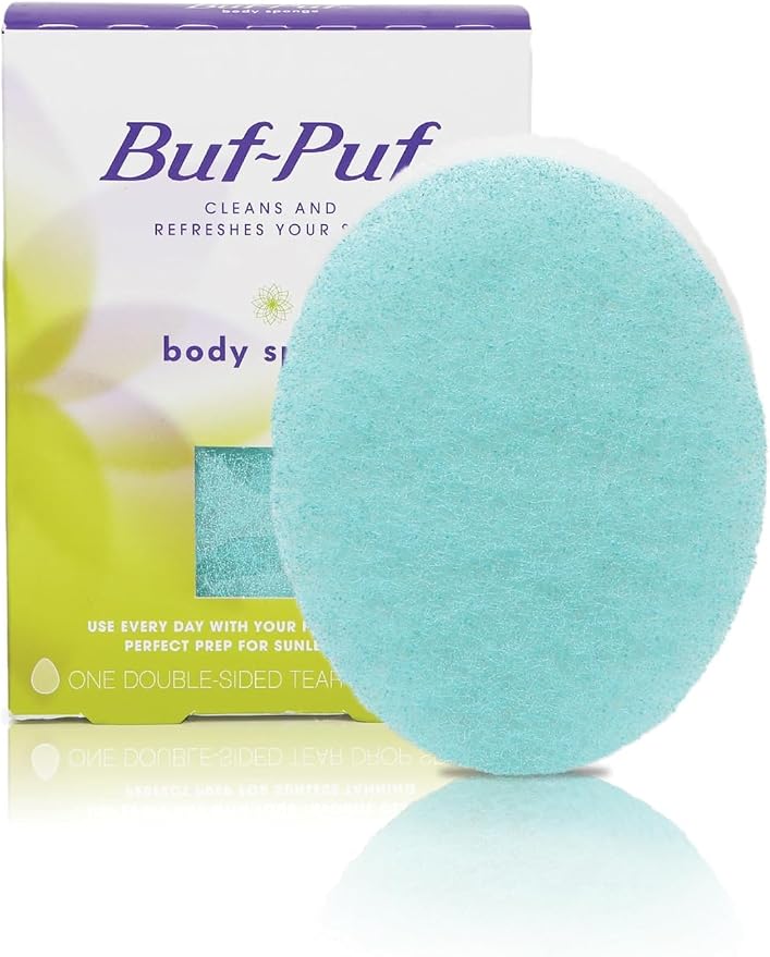 Buf-Puf Body Sponge, Bath Sponge, Dermatologist Developed, Cleanses Skin of Dirt, and Excess Oil, Reusable, Exfoliating, 6 Count