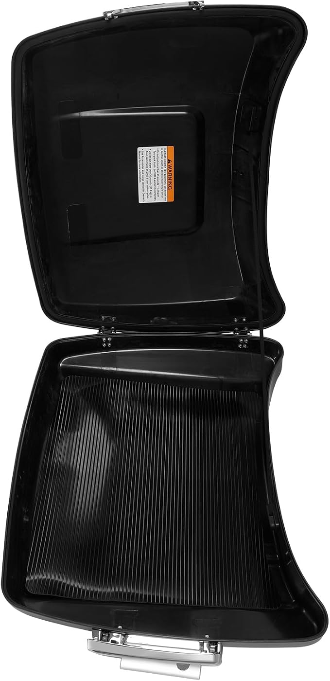 5.5" Razor Motorcycle Trunk W/Latch Key Fit For Harley 2014-2025 Touring CVO Road King Street Glide Electra Glide Ultra Limited Pack Charcoal Denim