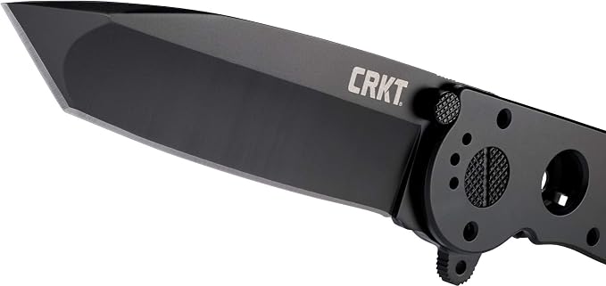CRKT M16-04KS Folding Knife with Frame Lock: 12C27 Plain Edge Blade, Stainless Steel Handle, Reversible Pocket Clip, M16-04KS