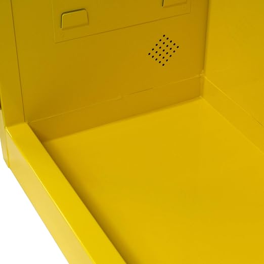 Jamco 12 Gallon Steel Flammable Safety Cabinet, Manual Doors, Yellow | Under-Counter Steel Flammable Storage Cabinet, Lockable Doors, 24"W X 22"D X 35"H, Osha & Fm Certified, Made In Usa