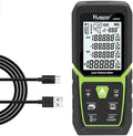Digital Laser Tape Measure 4-in-1, HUEPAR ±1/16" Laser Measure with Dual HD Display, 200Ft Rechargeable Laser Measurement&33Ft Green Cross Line Laser&10Ft Tape, for Area/Volume/Pythagorean/Leveling