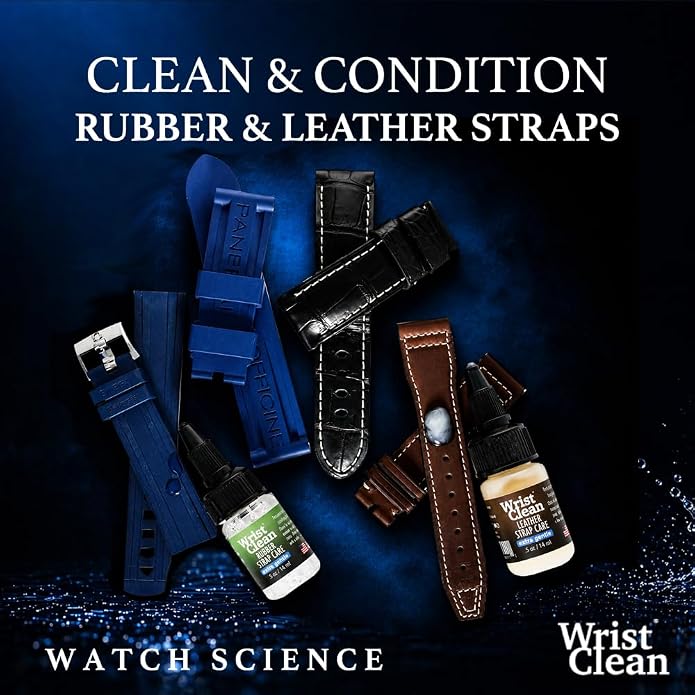 Premier Watch Cleaning Kit & Watch Polishing Kit | Cleaner, Polish, Rubber & Leather Strap Care, Microfiber Cloths, Brushes | Premium Timepiece Cleaning Tools | USA Made (9 Piece)