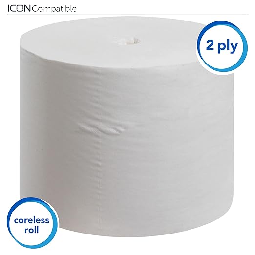 Scott Professional Essential Coreless High-Capacity Standard Roll Toilet Paper, Bulk (07001), 2-Ply, White (36 Rolls of 800 Sheets, 28,800 Sheet Total)