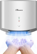 Hand Dryer with HEPA Filter, Commercial Electric Hand Dryer Fast Dry in 10s, Automatic Bathroom Hand Dryers for Home Residential Industrial, Hot/Cold Air Switch, 110v,Silver