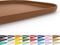 SMILOOL Waterproof Silicone Pet Food Mat with Raised Edge for Dog & Cat | 24" x 16" Non-Slip Pet Feeding Mats with Lip for Food & Water Bowl, Food Grade, Easy Cleaning, Brown