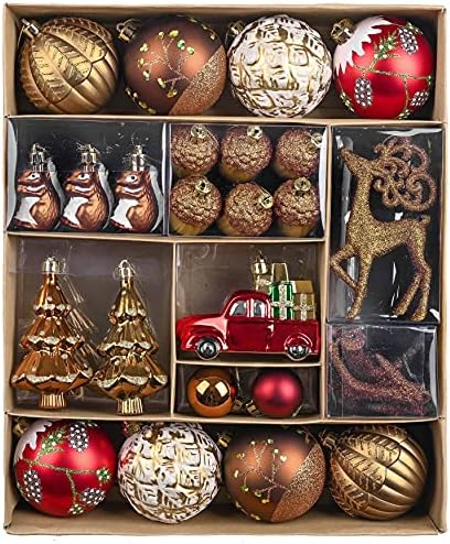 Valery Madelyn 60ct Christmas Tree Decorations Ball Ornaments Set