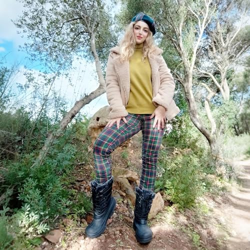 Knixmax Women's Waterproof Mid-Calf Winter Snow Boots US 6-11