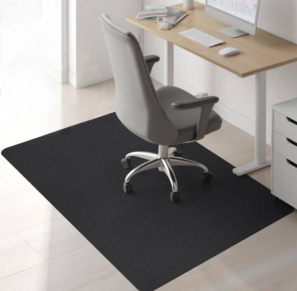 Sycoodeal Chair Mat,36" x 55" Office Chair Mat for Hardwood and Tile Floor, Heavy Duty Floor Protector for Rolling Chairs,Non-Slip,Computer Mat for Home Office(Black)