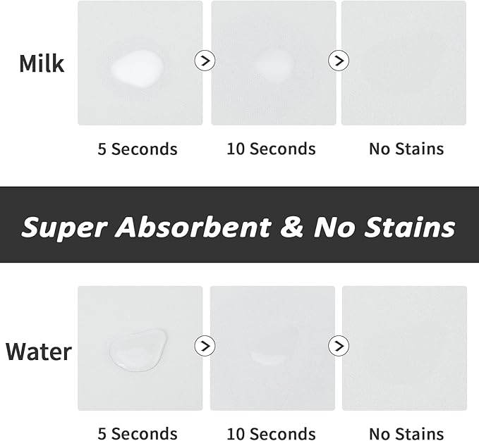 HotLive Dog Food Mat - Absorbent Cat Mat for Food and Water, No Stains Pet Feeding Bowl Mat, Easy to Clean Pet Placemats, Quick Dry Dog Water Dispenser Mat for Messy Drinkers | Light Grey 18"x 28"