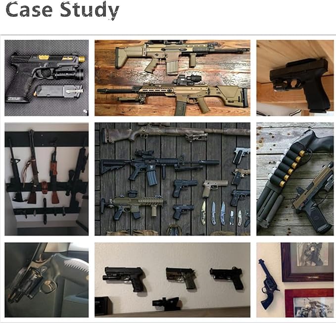 Gun Magnet | 32lbs Rated Magnetic Gun Mount | Indoor Gun Racks | Anti Scratch Handgun Holder in Vehicle Truck Car Wall Gun Safe and Desk