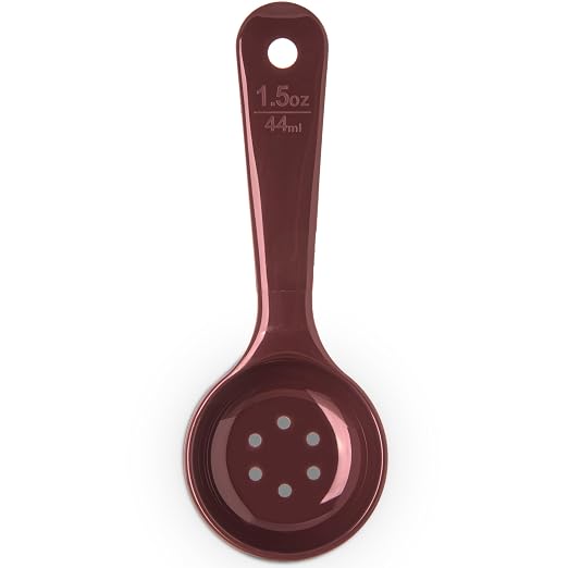Carlisle FoodService Products 496101 Solid Short Handle Portion Control Spoon 1.5 oz