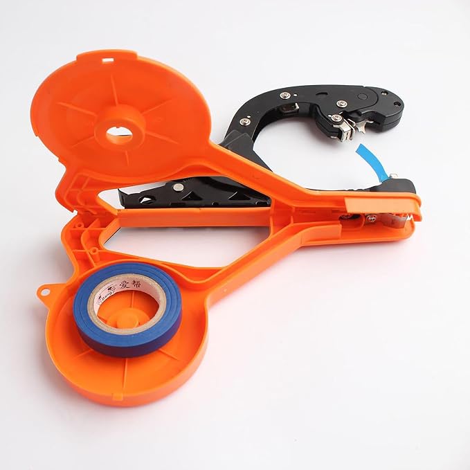Plant Tying Machine Plant Tying Tool Garden Tape Gun Plant Tie Machine Tie Up Plant Tying Machine Plant Strapping Machine Garden Agricultural Tools for Grape Tomato Cucumber Vine, Orange
