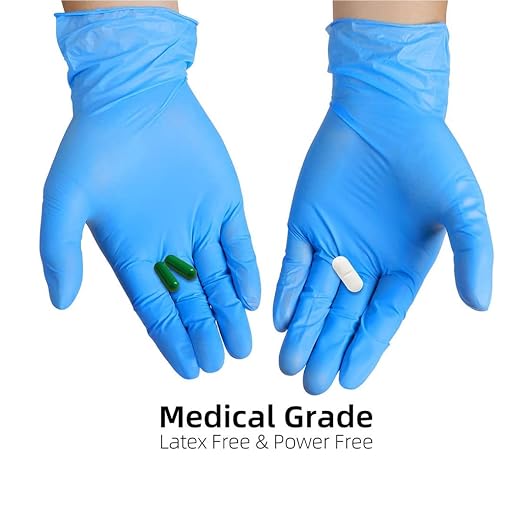 INTCO Basic Medical Synmax Vinyl Exam Gloves,Disposable Gloves - Latex-Free & Powder-Free for Medical,Cleaning,Food Safe- X-Large, BMPF-3004(Case of 1000,Blue)