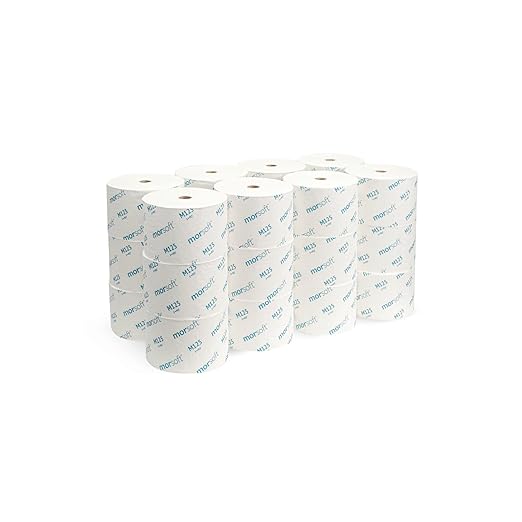 Morsoft by Morcon Small Core Bath Tissue, 1-Ply, 3.9 x 3.75in., 2,500 sheets per roll, 24 Count