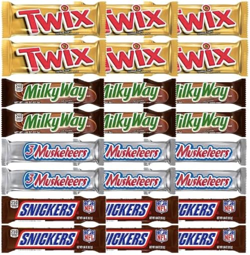 Hrshey and Mars Chocolate Full Size Variety Packs, Halloween Candy, 60 Count. PACKAGING WILL VARY