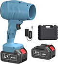 Electric Mini Leaf Blower, Powered Handheld Blower Leaf, Adjustable Wind Speed Cordless 21V Battery Blower with 2 Rechargeable Batteries and Charger, Toolbox, for Yard Leaf & Snow Removal(Blue)