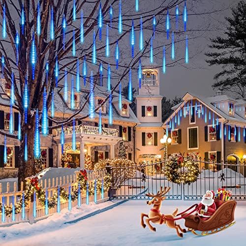 Meteor Shower Lights Outdoor, 16Inch 20 Tube 720 LED Icicle Christmas Light
