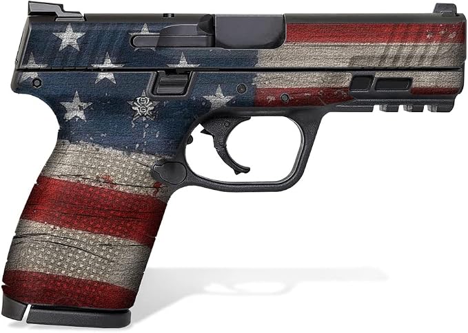 Textured Vinyl Decal Skin Kit for Smith & Wesson M&P M2.0 9mm/.40 4" Compact (Old Glory)