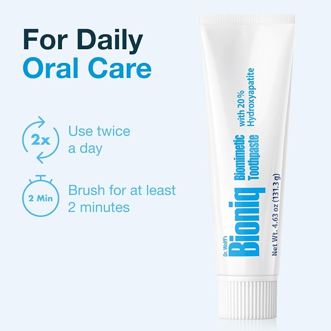 Bioniq Classic 20% Hydroxyapatite Toothpaste 4.63 Oz | bioHAP and Fluoride Free Toothpaste for Daily Use, Clinically Tested, Expert for Enamel and Gum Care, 4.63 Oz 2 Pack