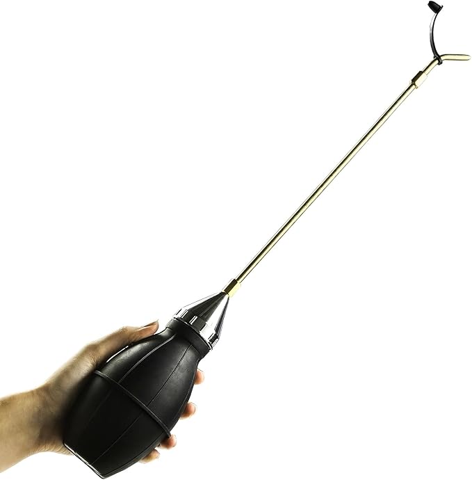 Ivation Bulb Duster Insecticide Sprayer – Handheld, 12" Extendable Applicator for Pesticides, Diatomaceous Earth & Other Home Powder Applications – Non-Toxic, All-Natural Bugs & Pest Control – Large