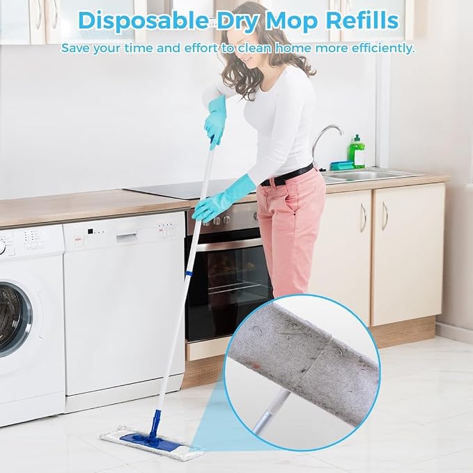 11X8.3 Dry Duster Cloths, 300-Count Dry Mop Refills, Household Wiping Cloths, Sweeper Disposable Dusting Cloths, Dry Mop Pads