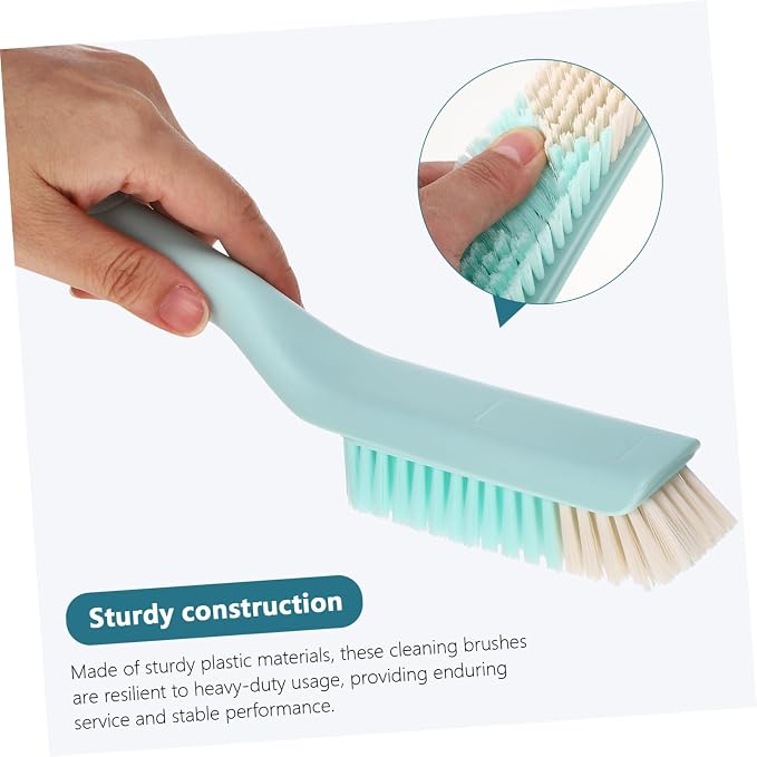4sets Shoe Cleaning Brush Ergonomic Grip Long Handle Laundry Scrub Brush Household Cleaning Tool